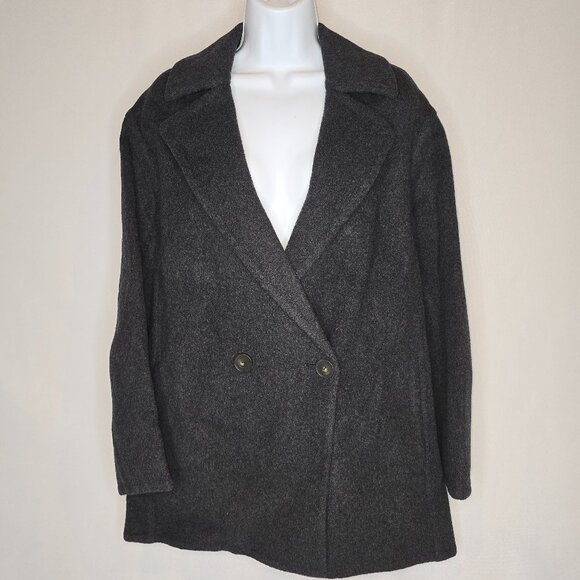 Vince. Fine Wool-Blend Car Coat, Heather Charcoal, Women's US M, NWT - Picture 1 of 7